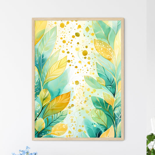 Painting Of Leaves And Dots Art Print Default Title