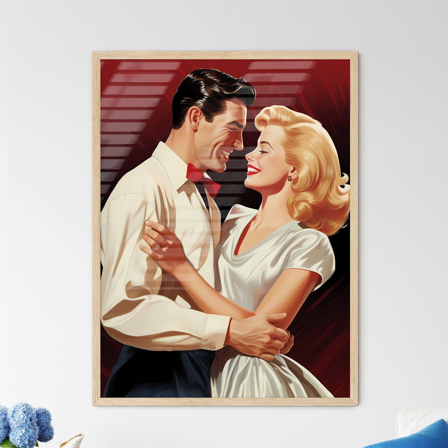 Man And Woman Hugging Art Print Default Title