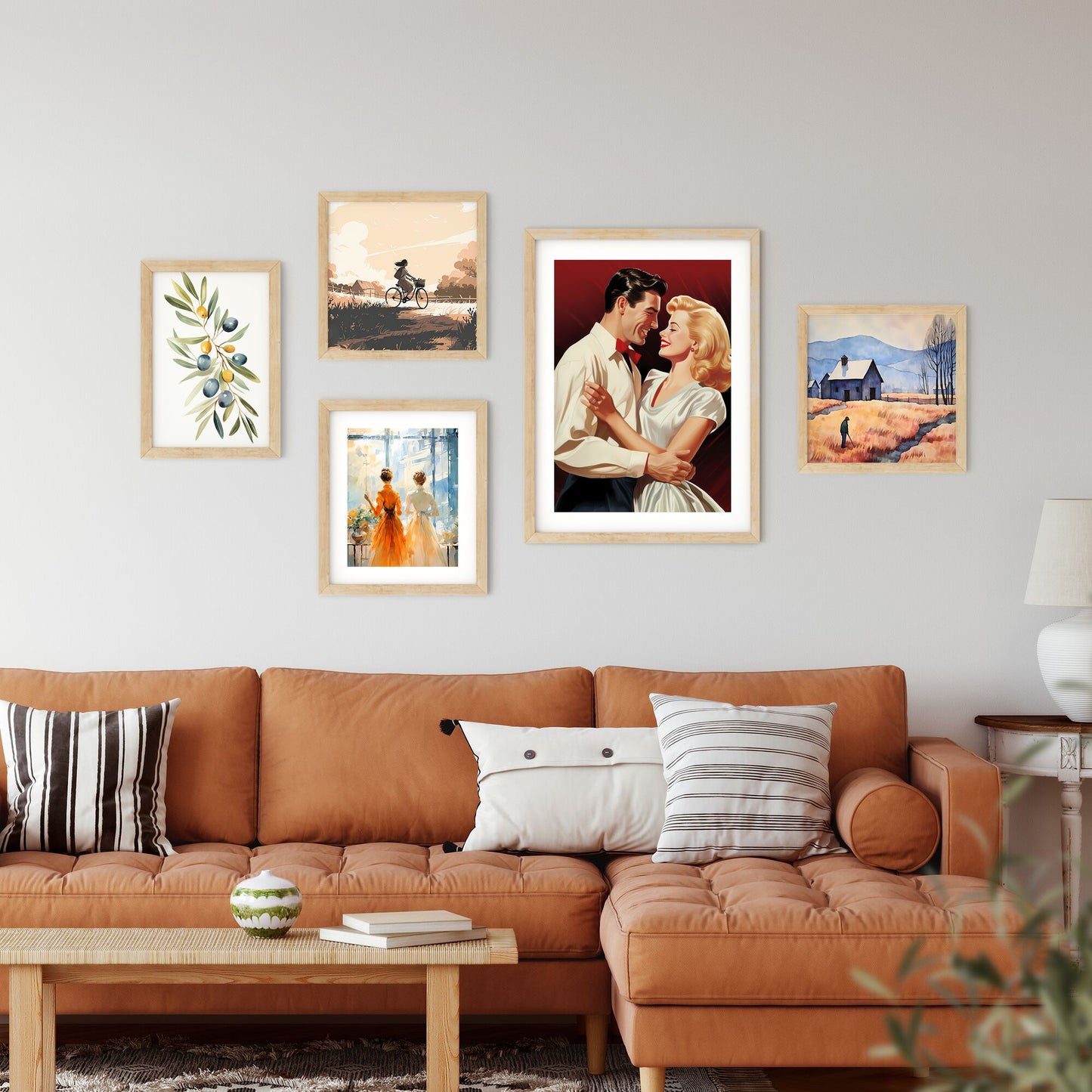 Man And Woman Hugging Art Print Default Title