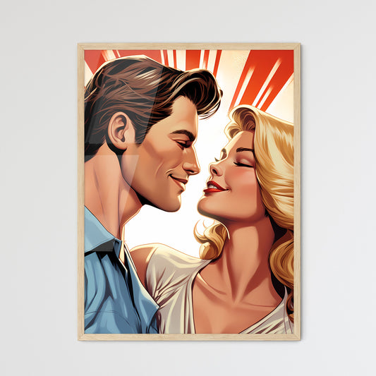 Man And Woman Looking At Each Other Art Print Default Title