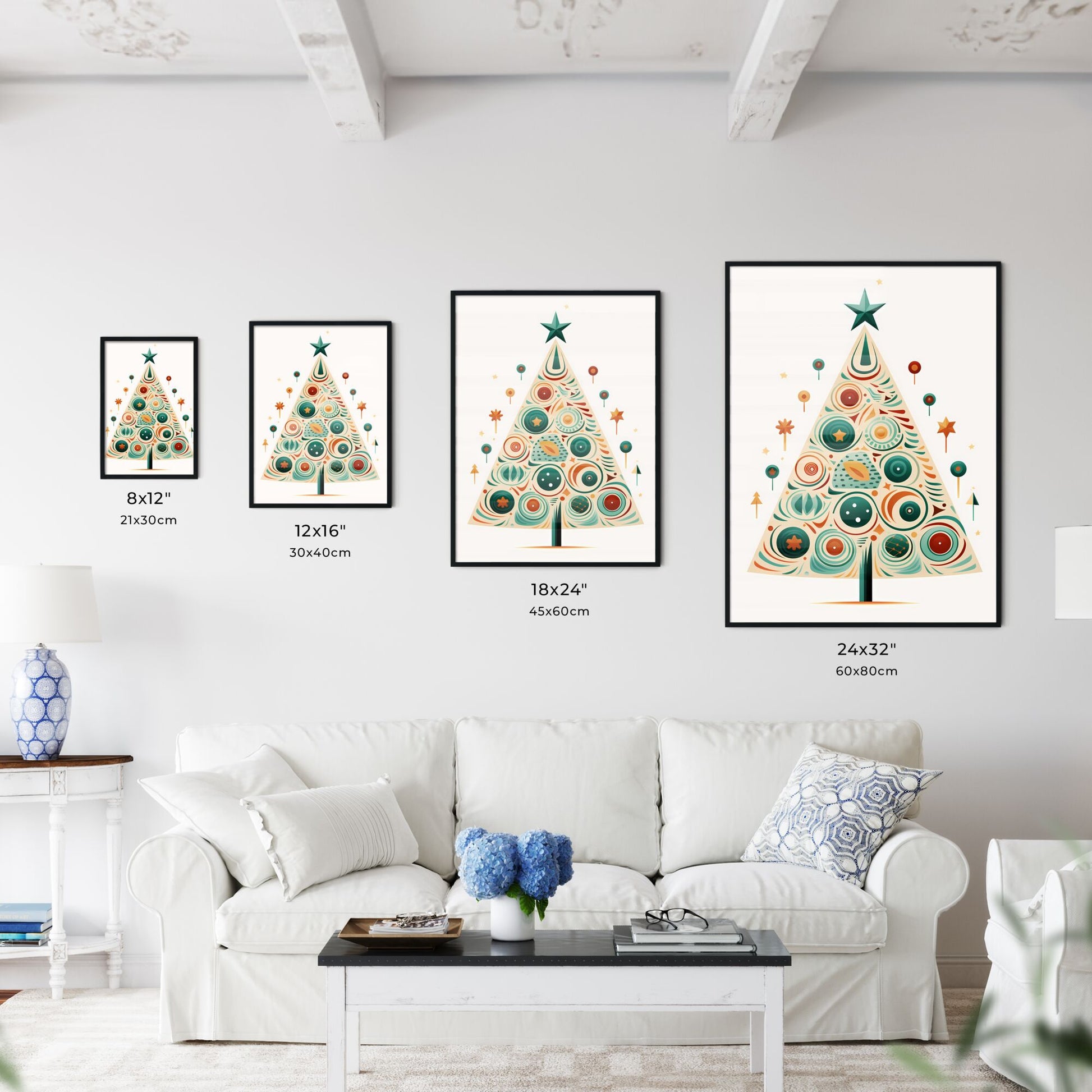 Christmas Tree With A Star Art Print Default Title