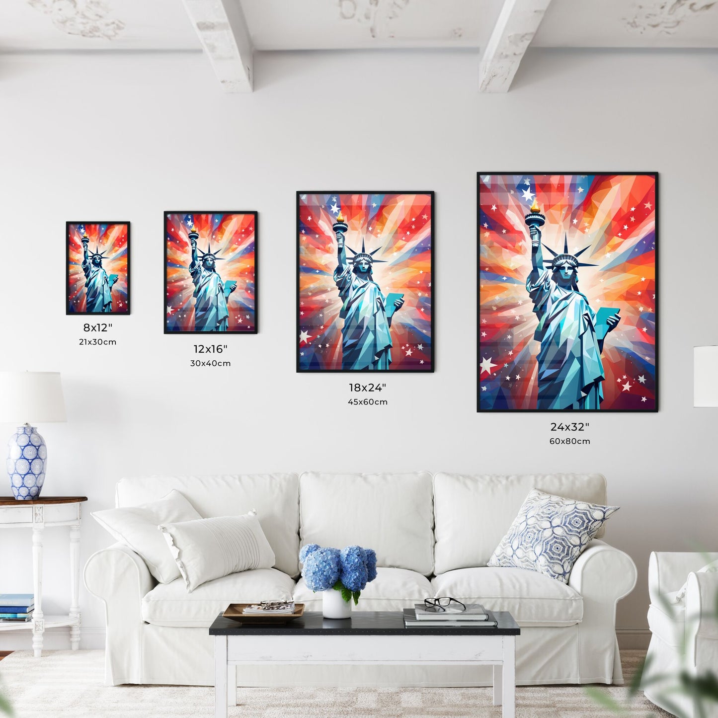 Low Poly Statue Of Liberty Art Print Default Title