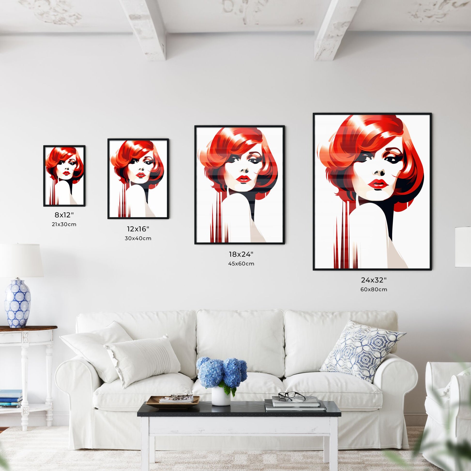 Woman With Red Hair Art Print Default Title