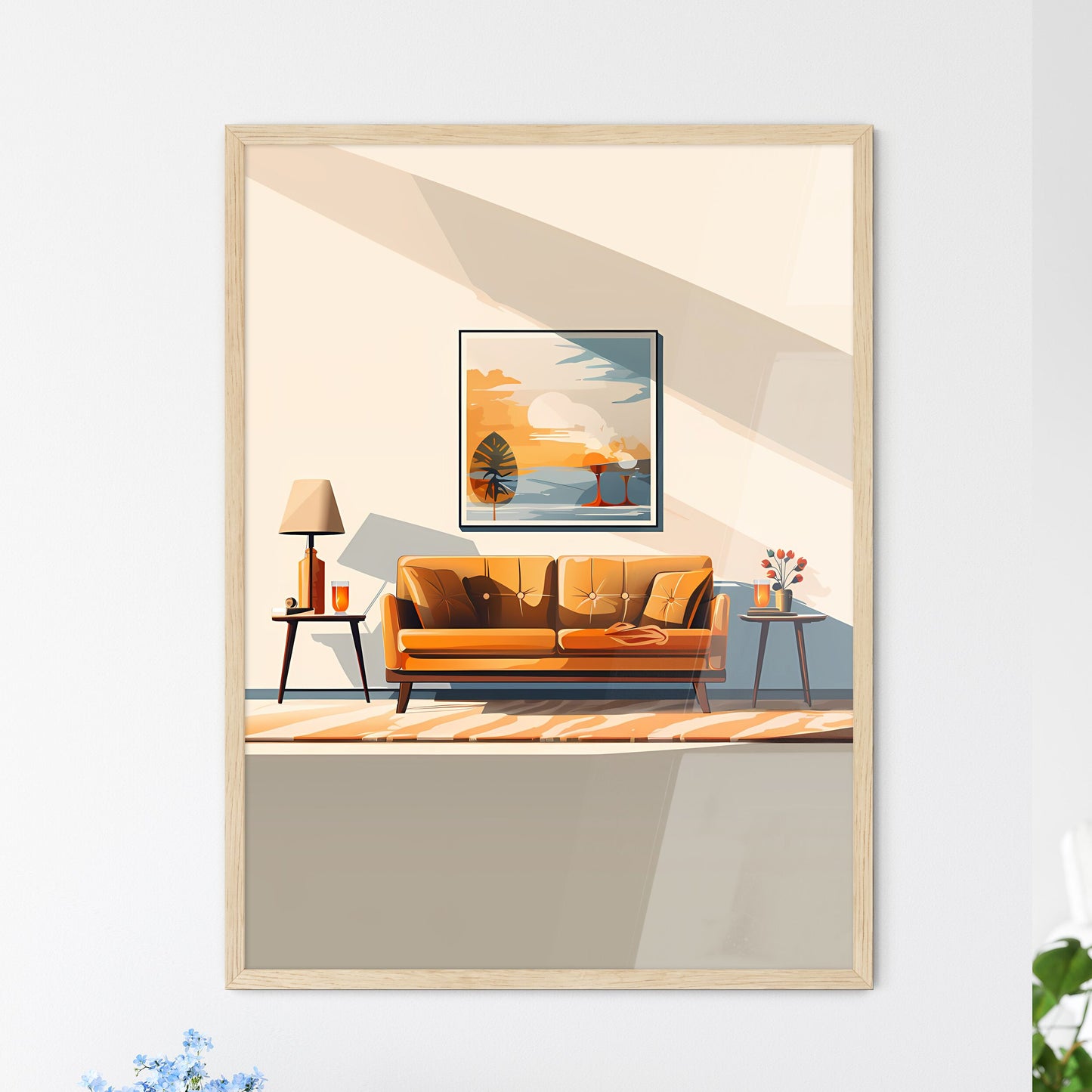 Couch And Table In A Room Art Print Default Title