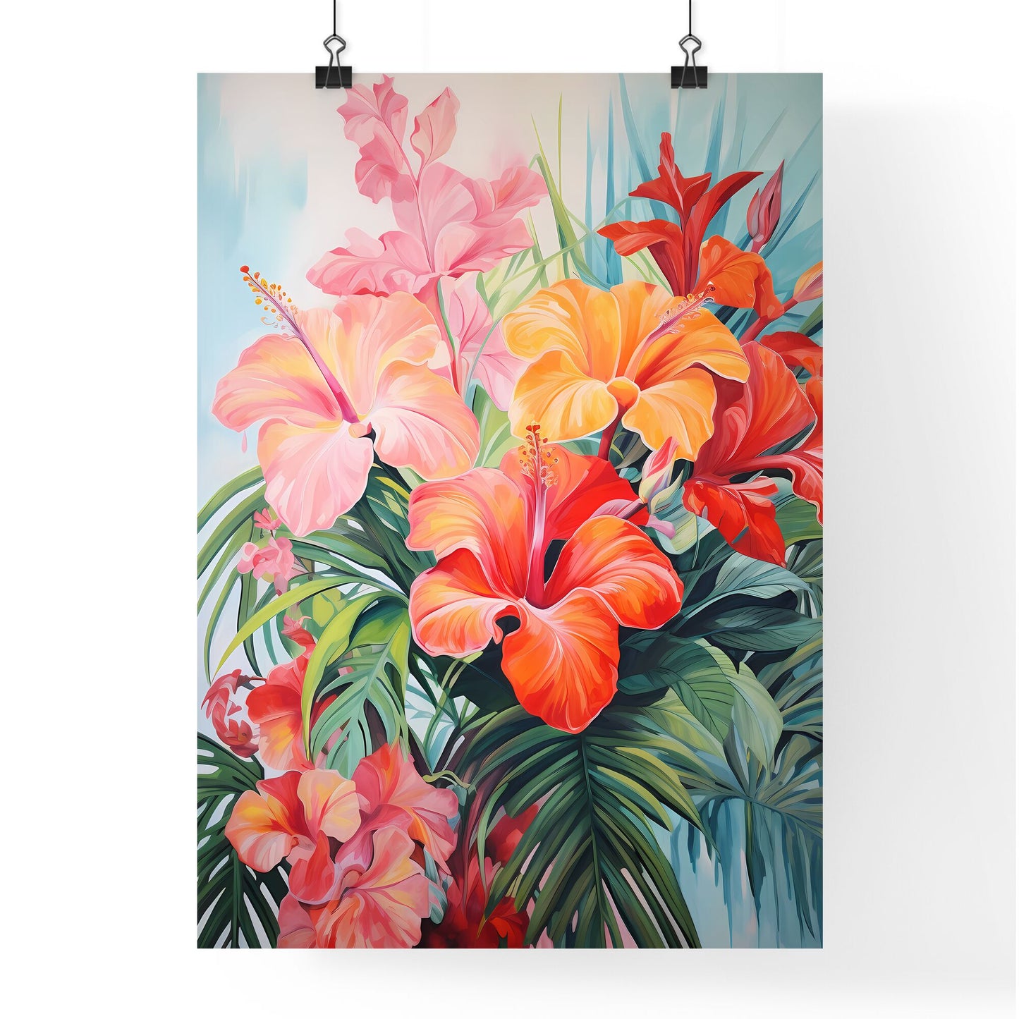 Painting Of Flowers And Leaves Art Print Default Title