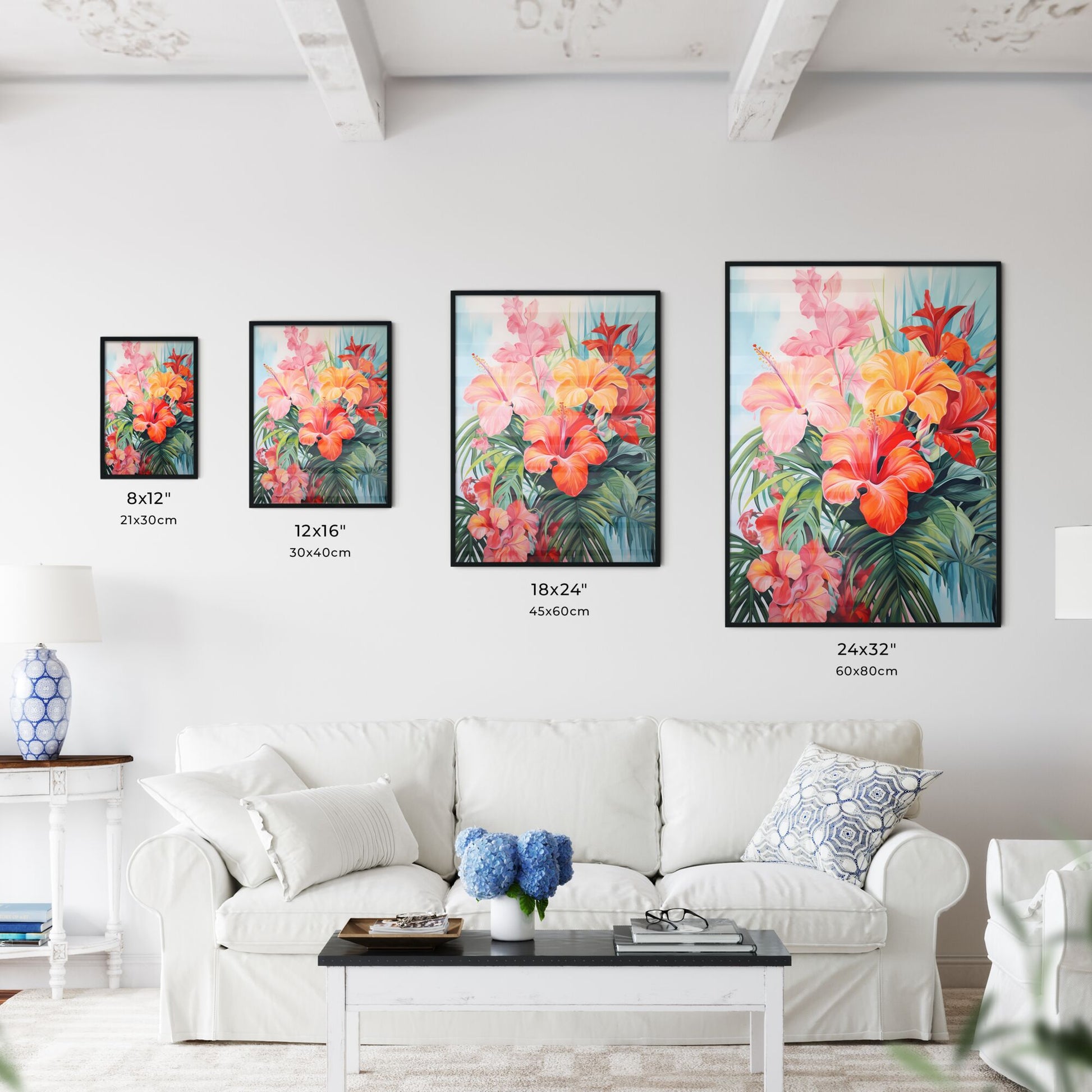 Painting Of Flowers And Leaves Art Print Default Title