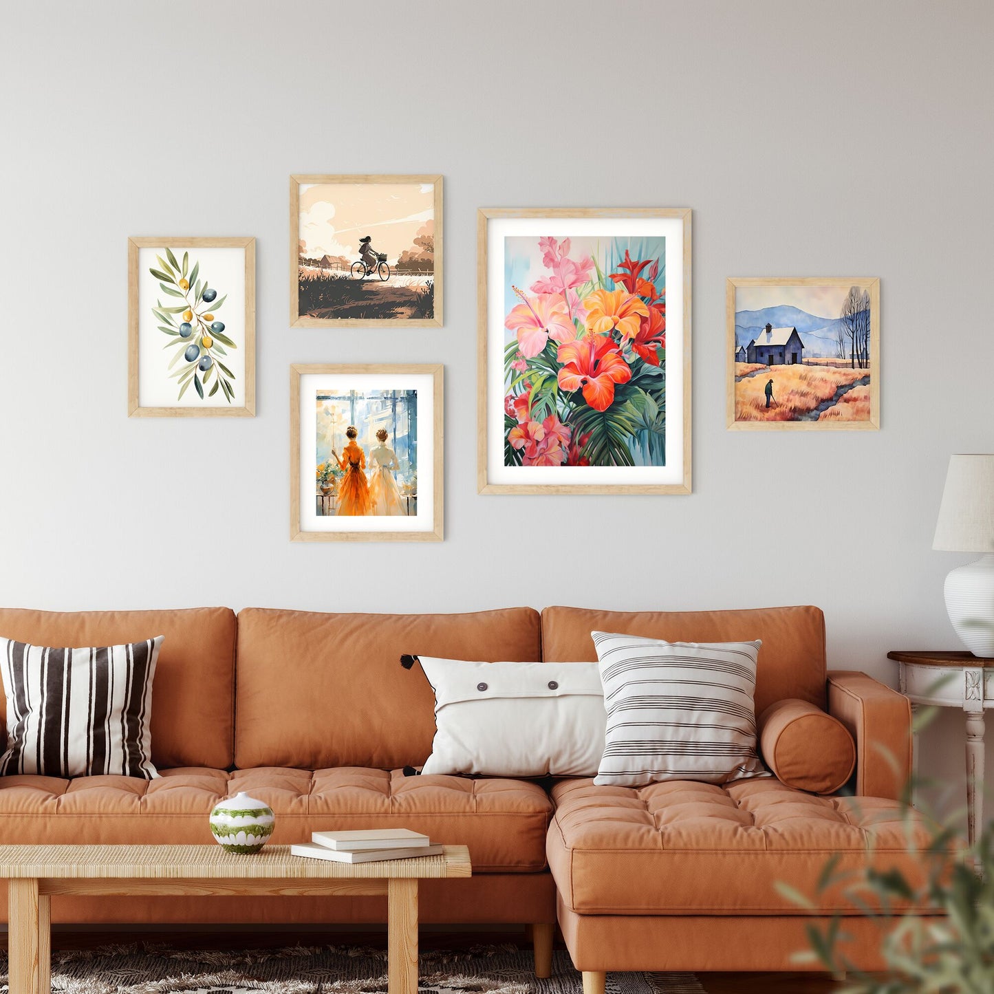 Painting Of Flowers And Leaves Art Print Default Title