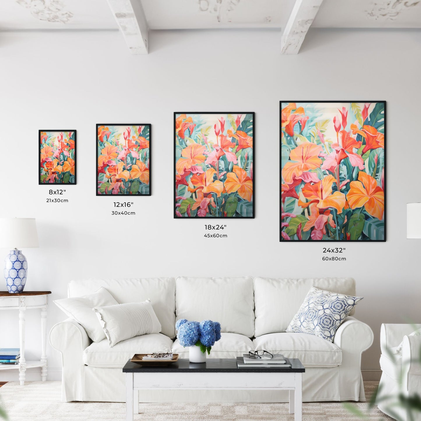 Painting Of Orange Flowers Art Print Default Title