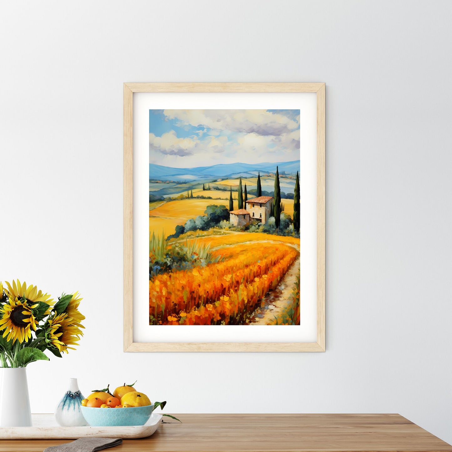 Painting Of A House In A Field Of Flowers Art Print Default Title