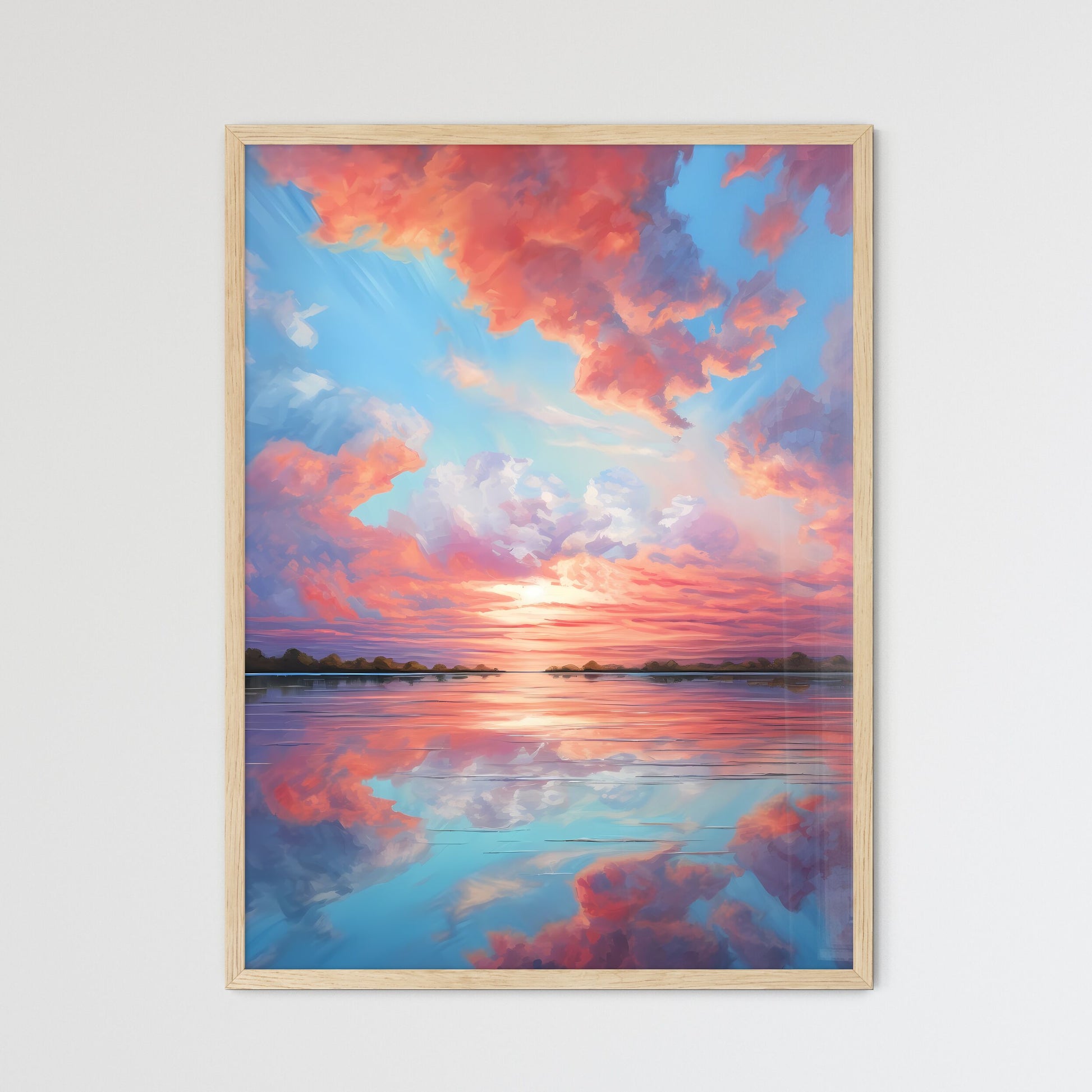 Sunset Over A Body Of Water Art Print Default Title