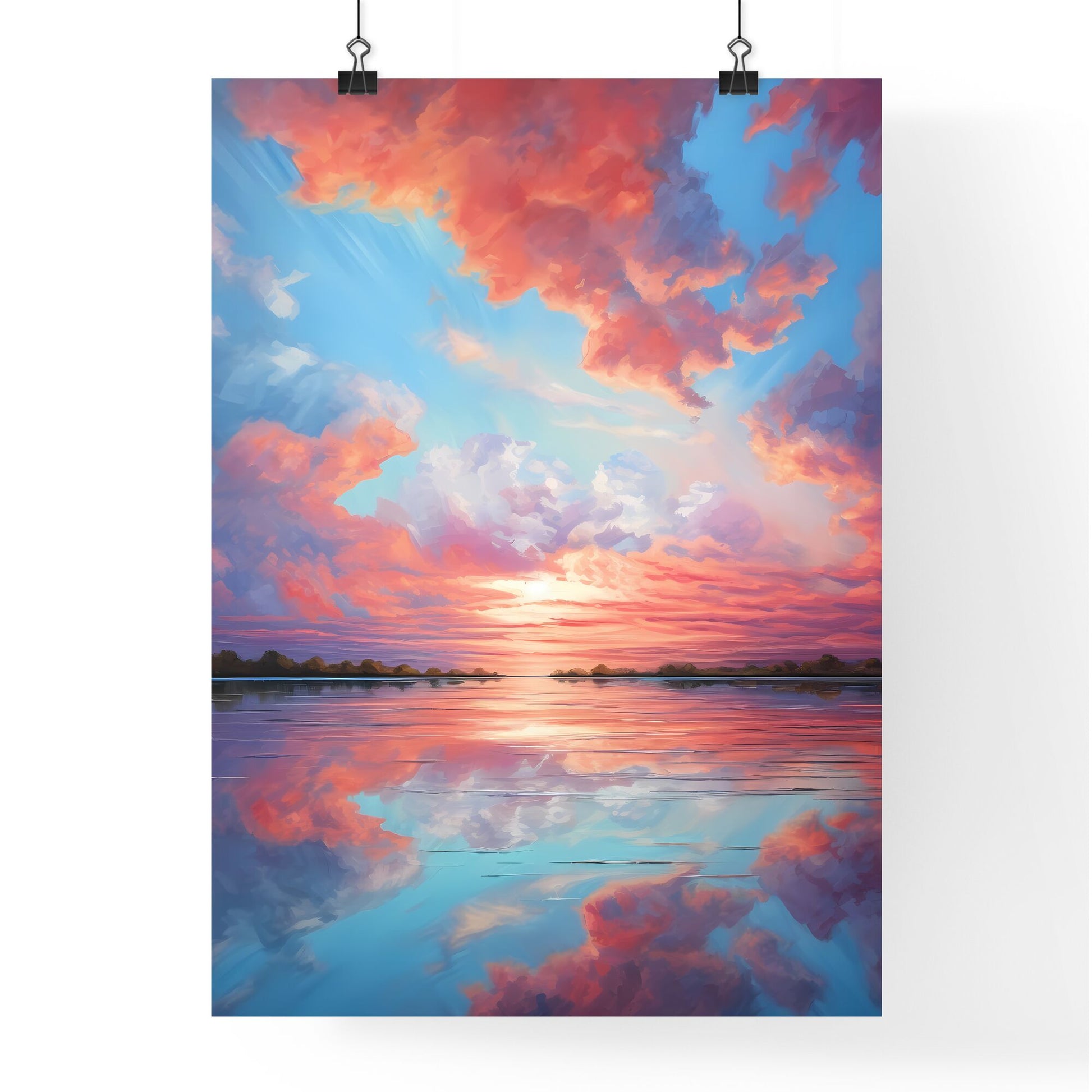 Sunset Over A Body Of Water Art Print Default Title