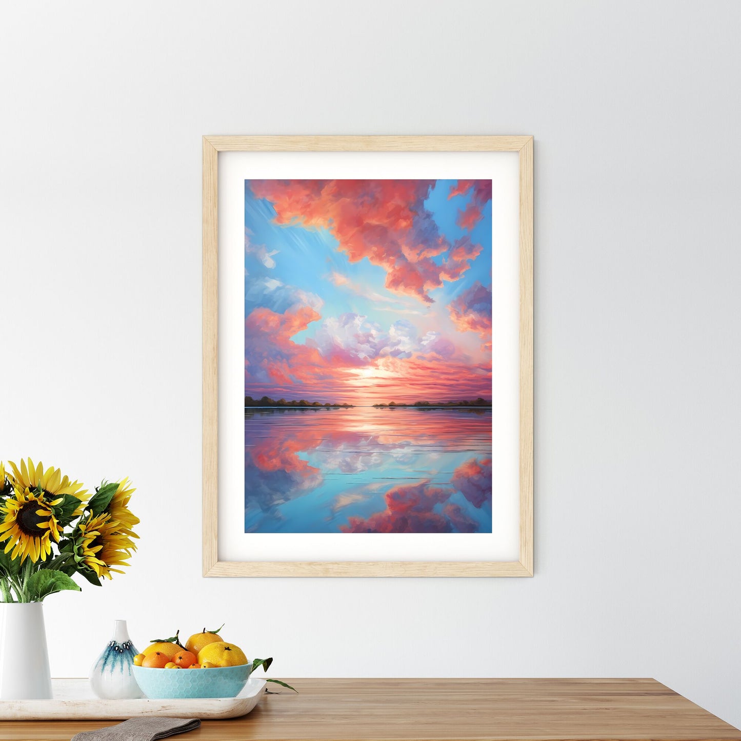 Sunset Over A Body Of Water Art Print Default Title