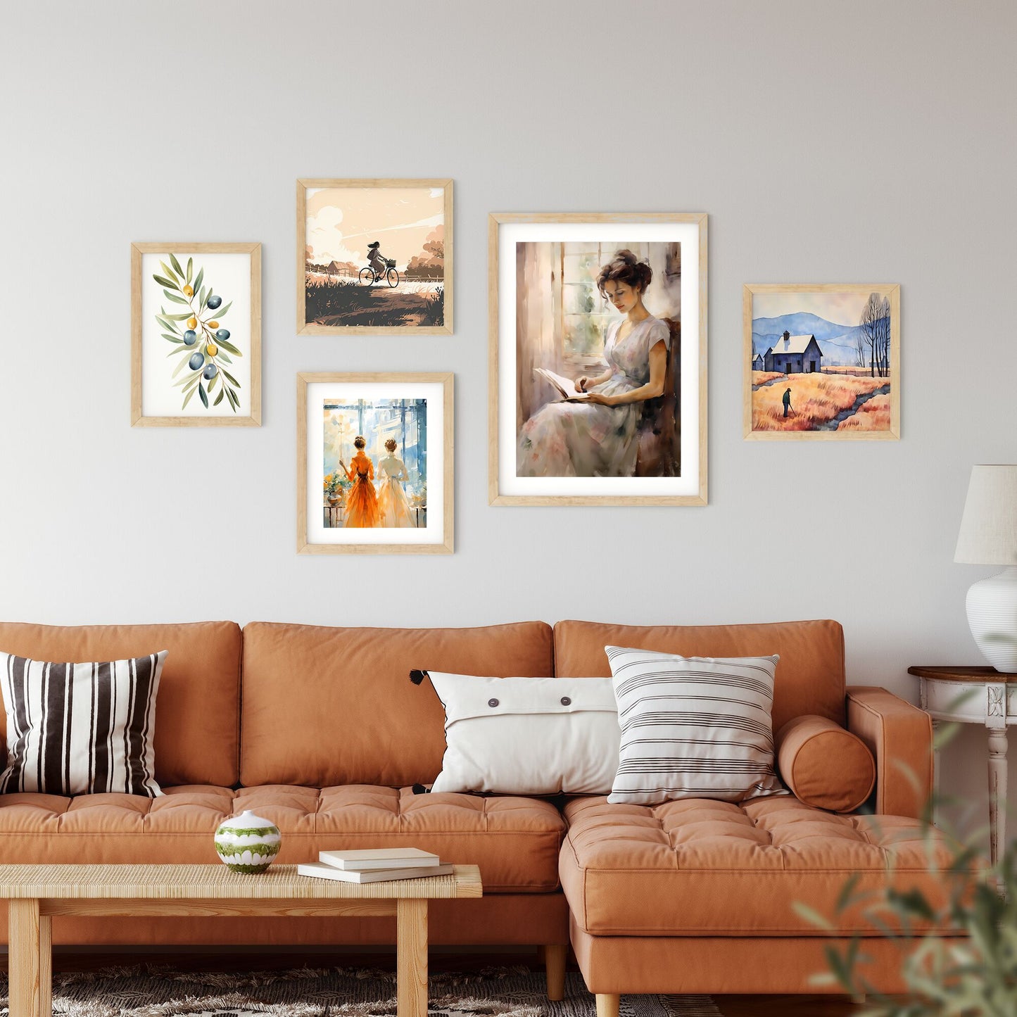 Woman Sitting In A Chair Reading A Book Art Print Default Title