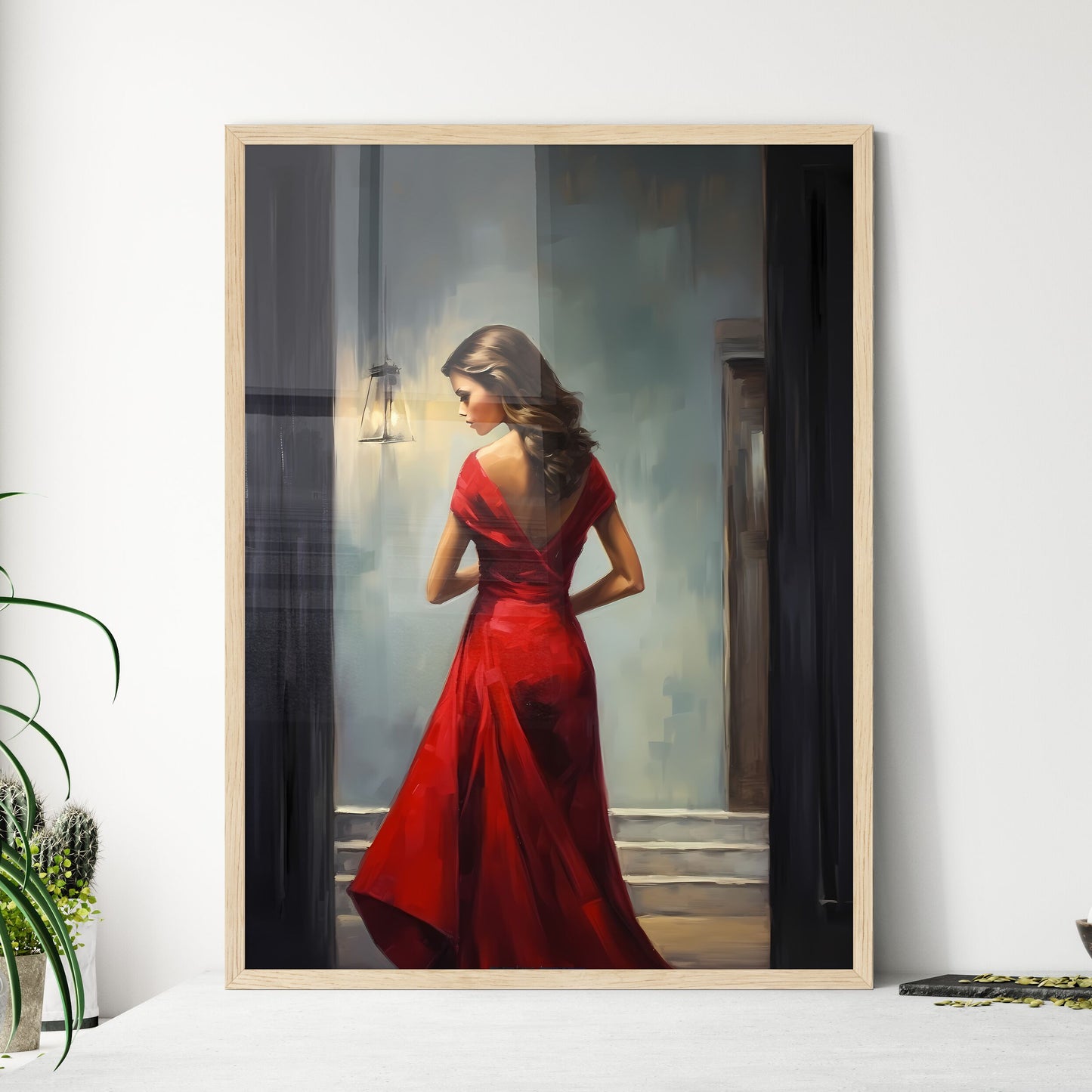 Woman In A Red Dress Art Print Default Title