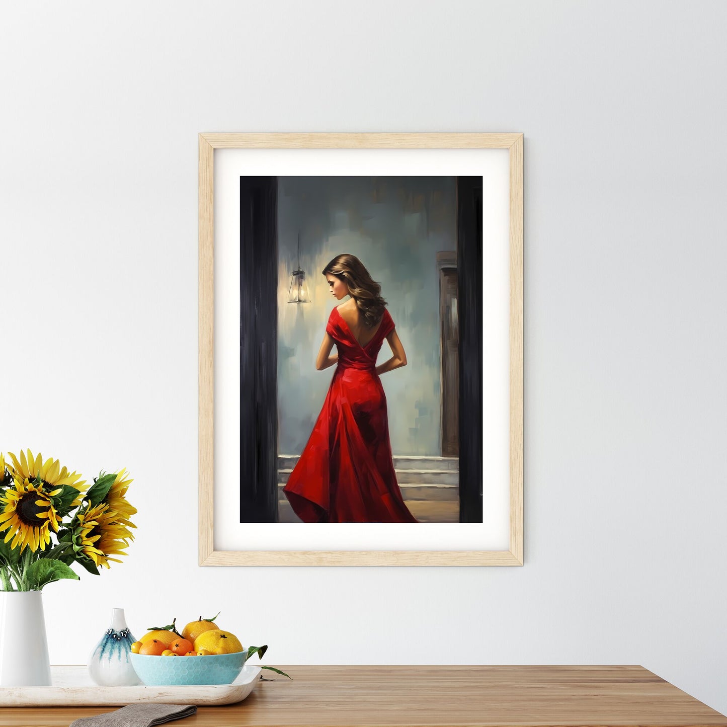 Woman In A Red Dress Art Print Default Title