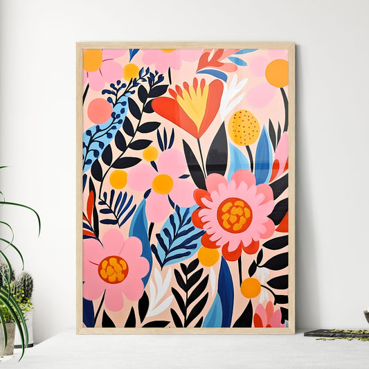 Painting Of Flowers And Leaves Art Print Default Title