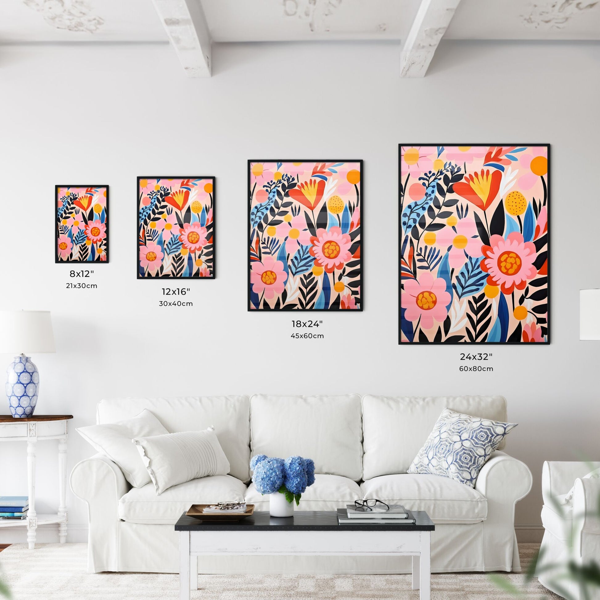 Painting Of Flowers And Leaves Art Print Default Title