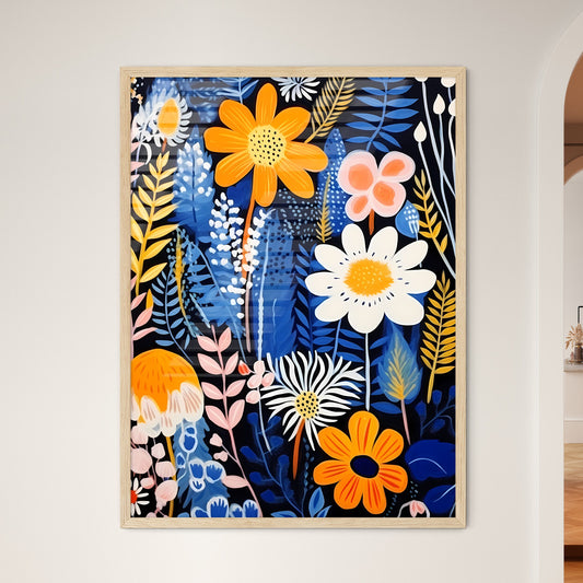 Painting Of Flowers And Leaves Art Print Default Title