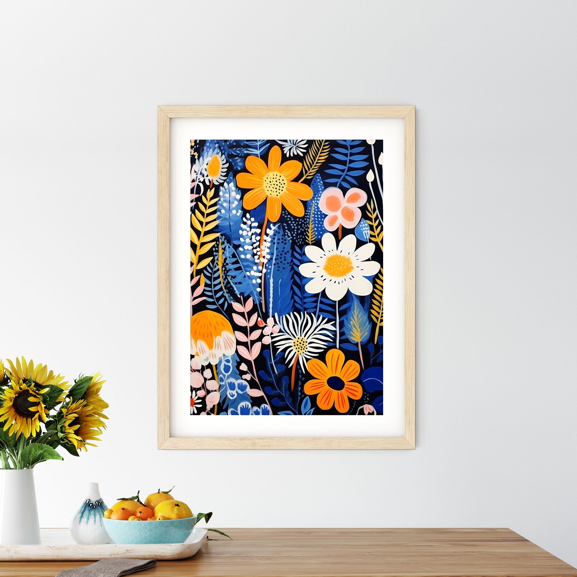 Painting Of Flowers And Leaves Art Print Default Title