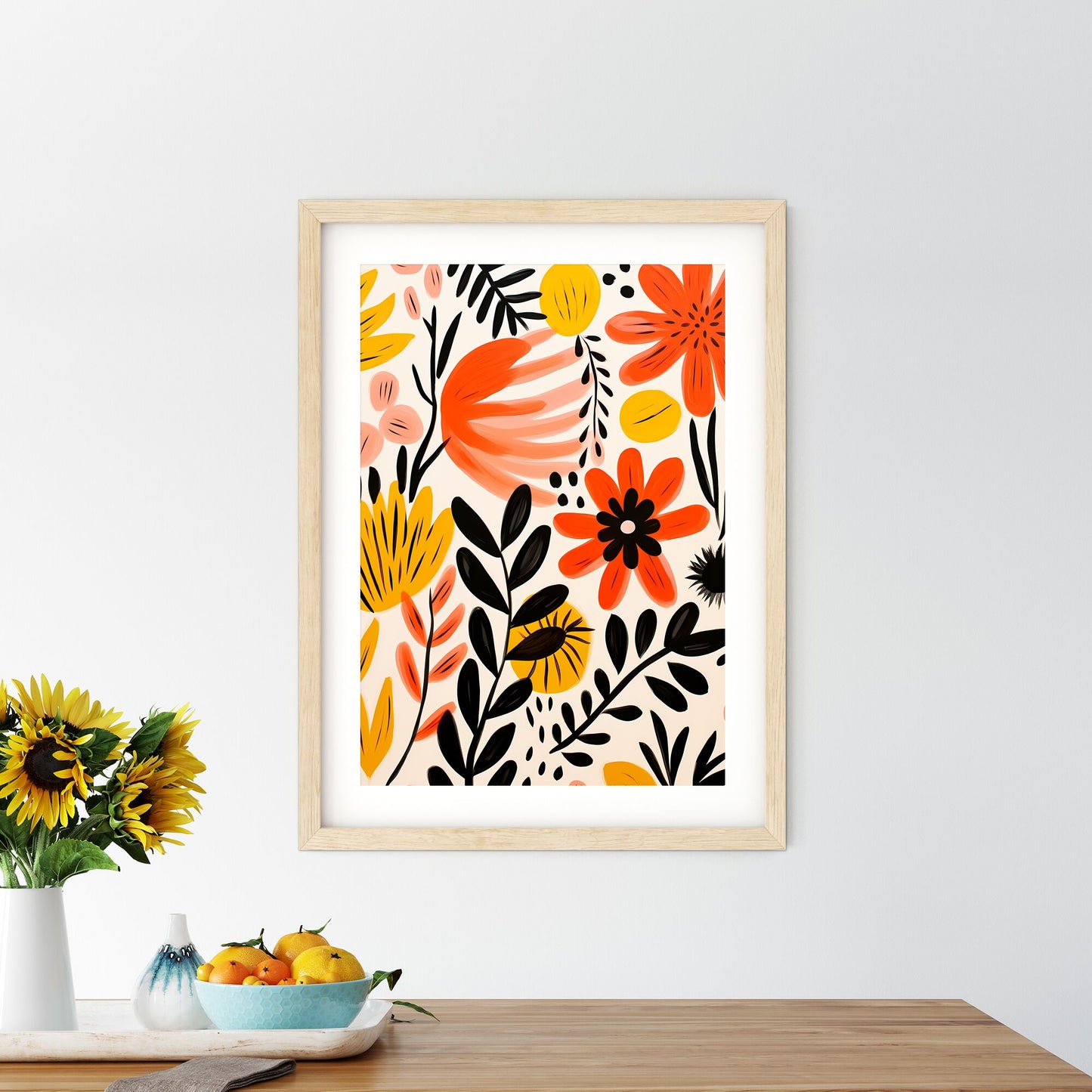 Painting Of Flowers And Leaves Art Print Default Title