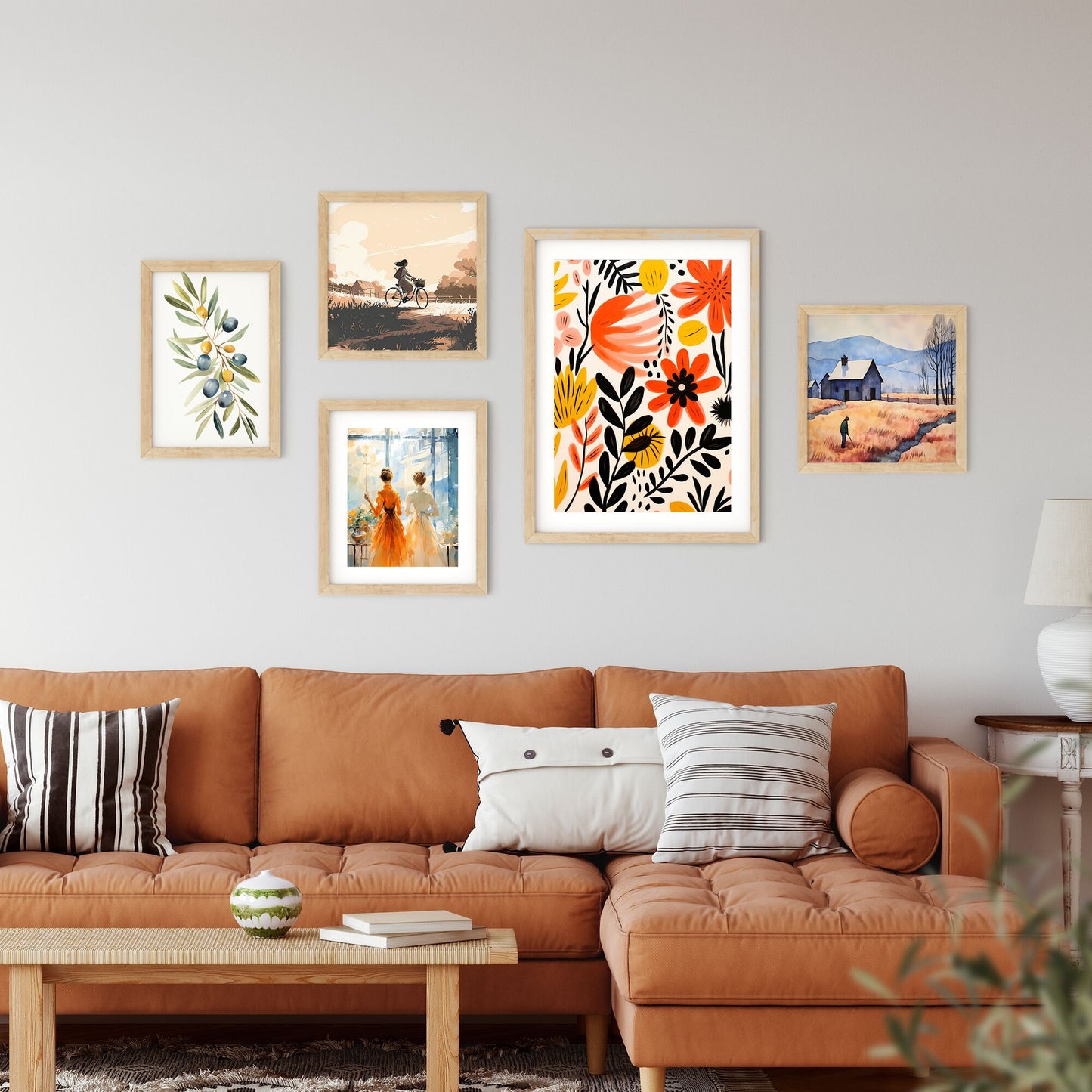 Painting Of Flowers And Leaves Art Print Default Title