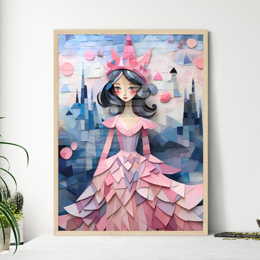 Paper Cut Out Of A Princess Art Print Default Title