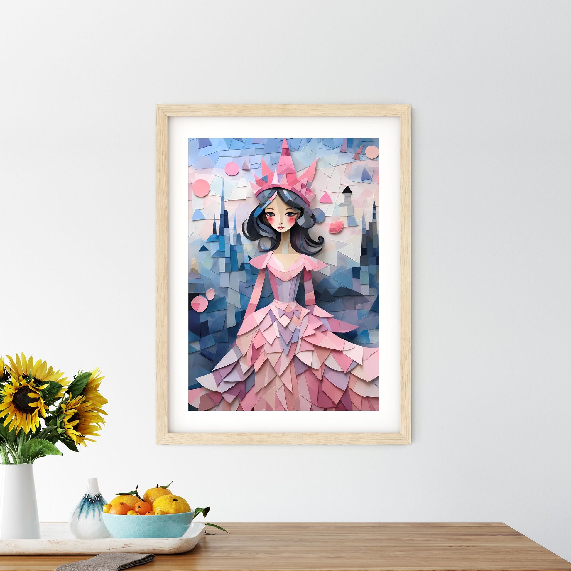 Paper Cut Out Of A Princess Art Print Default Title