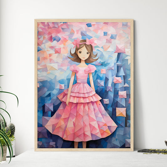 Painting Of A Girl In A Pink Dress Art Print Default Title