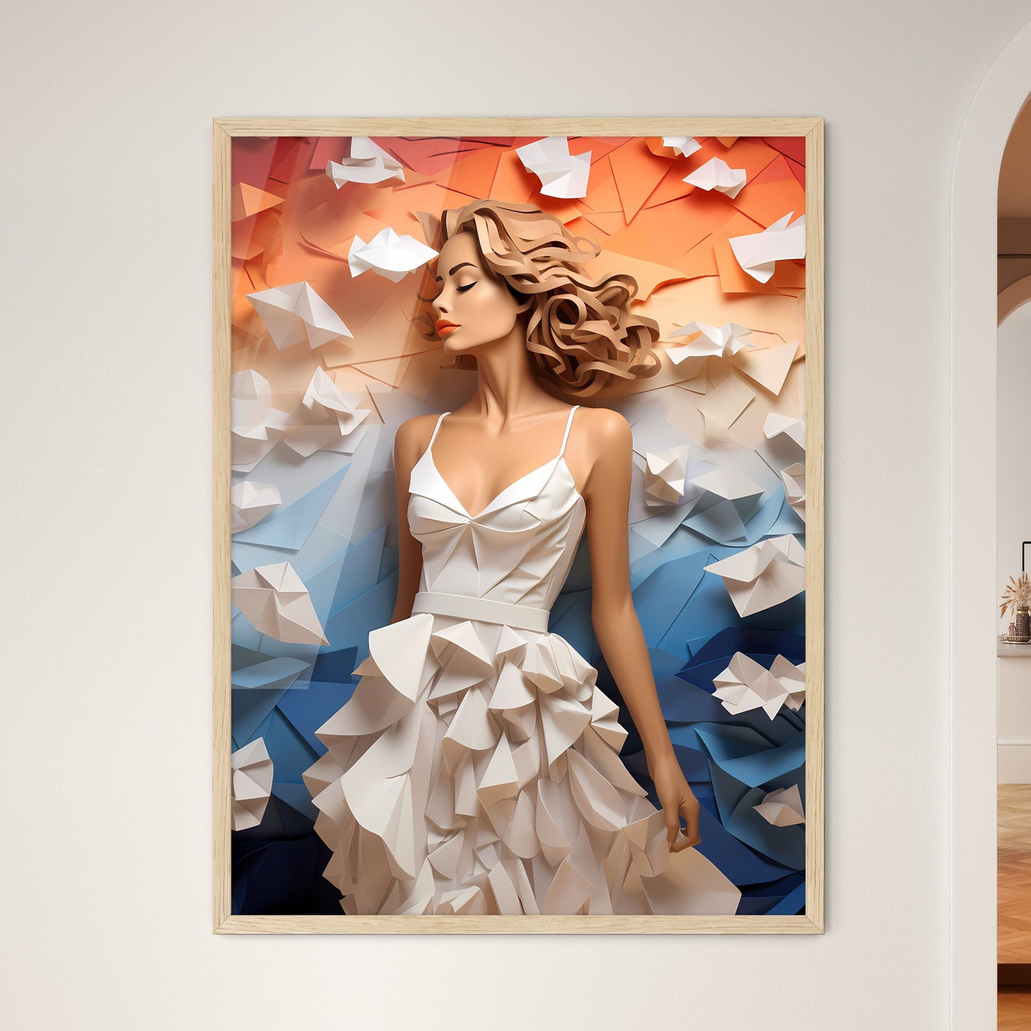 Woman In A White Dress Art Print Default Title