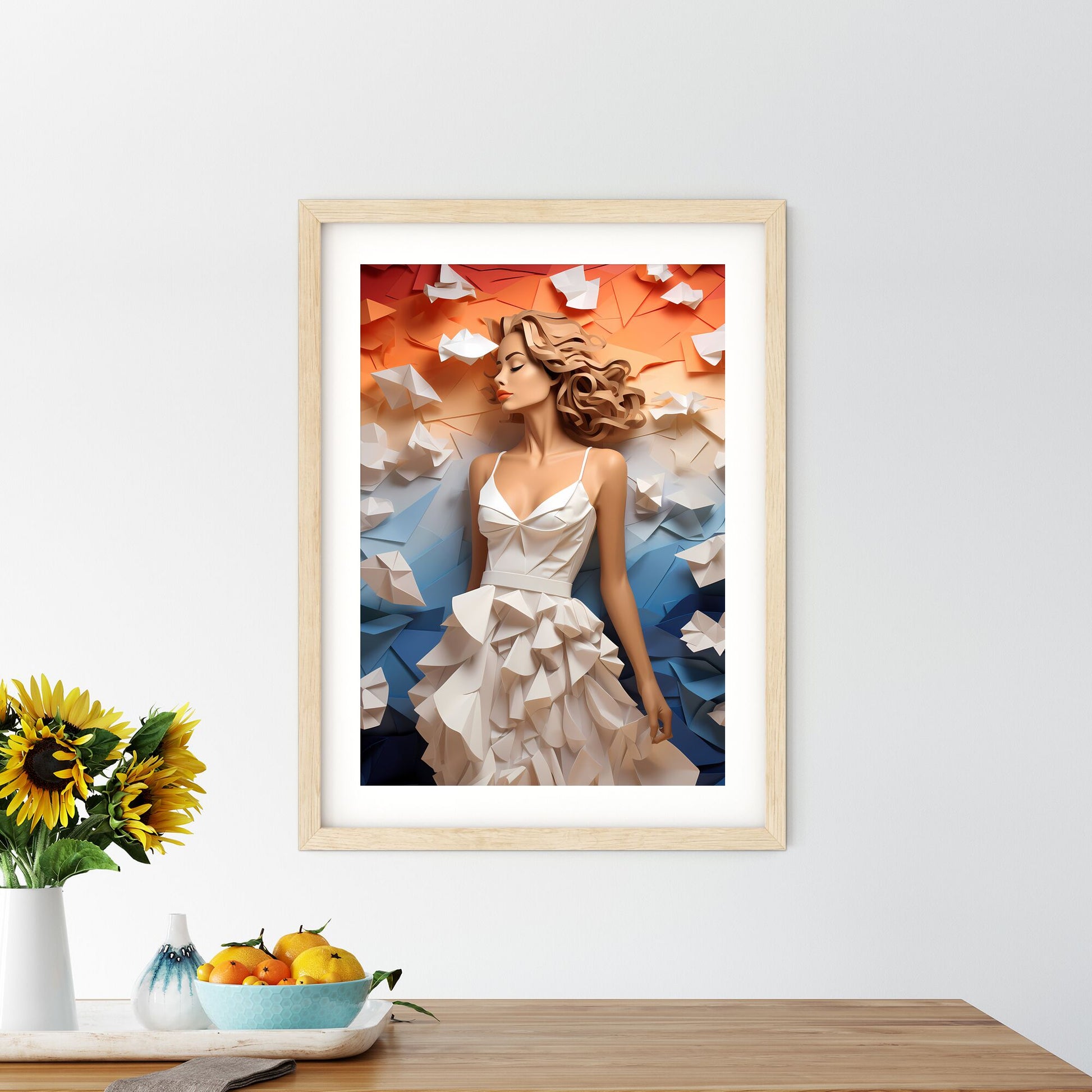 Woman In A White Dress Art Print Default Title