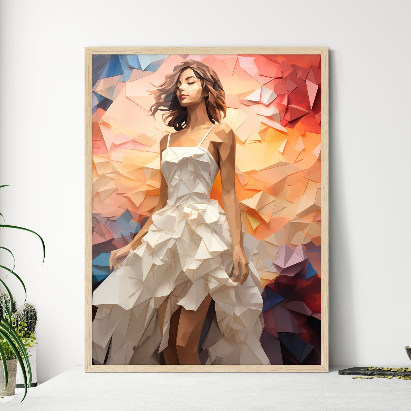 Woman In A White Dress Art Print Default Title