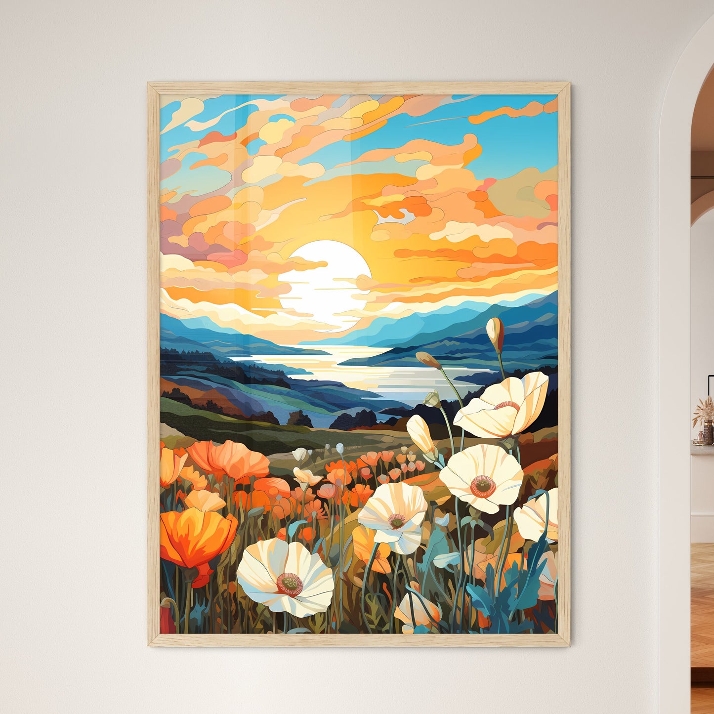 Painting Of A Field Of Flowers Art Print Default Title