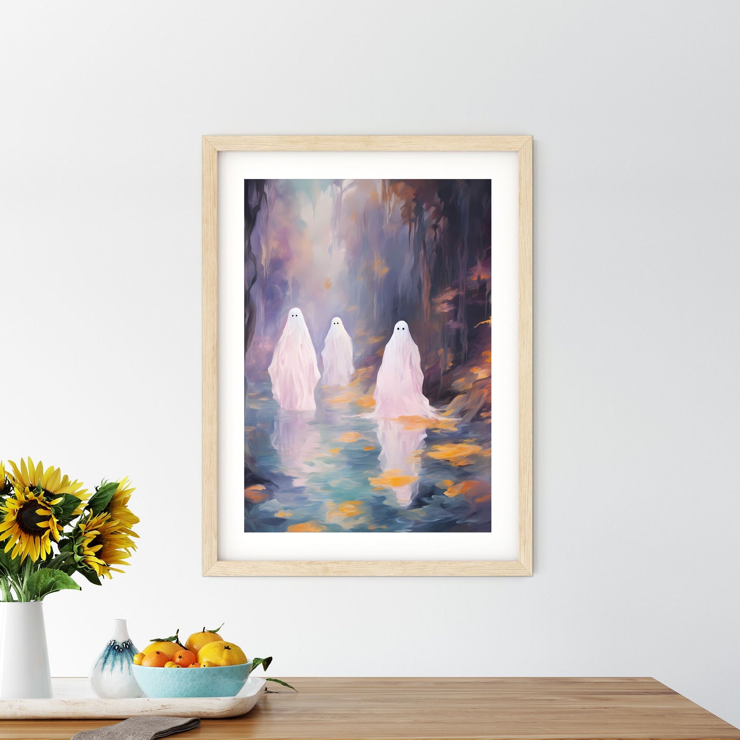 Group Of Ghosts In A Stream Art Print Default Title