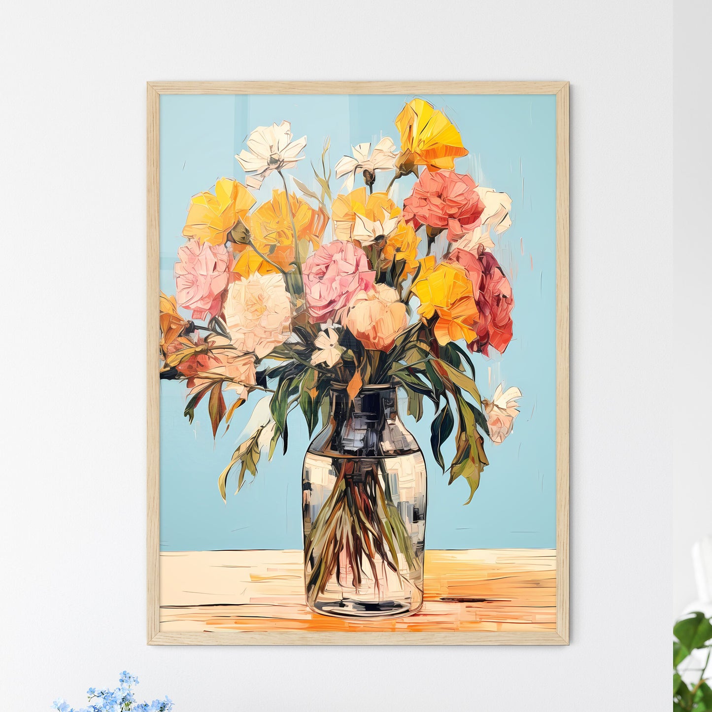 Painting Of Flowers In A Vase Art Print Default Title