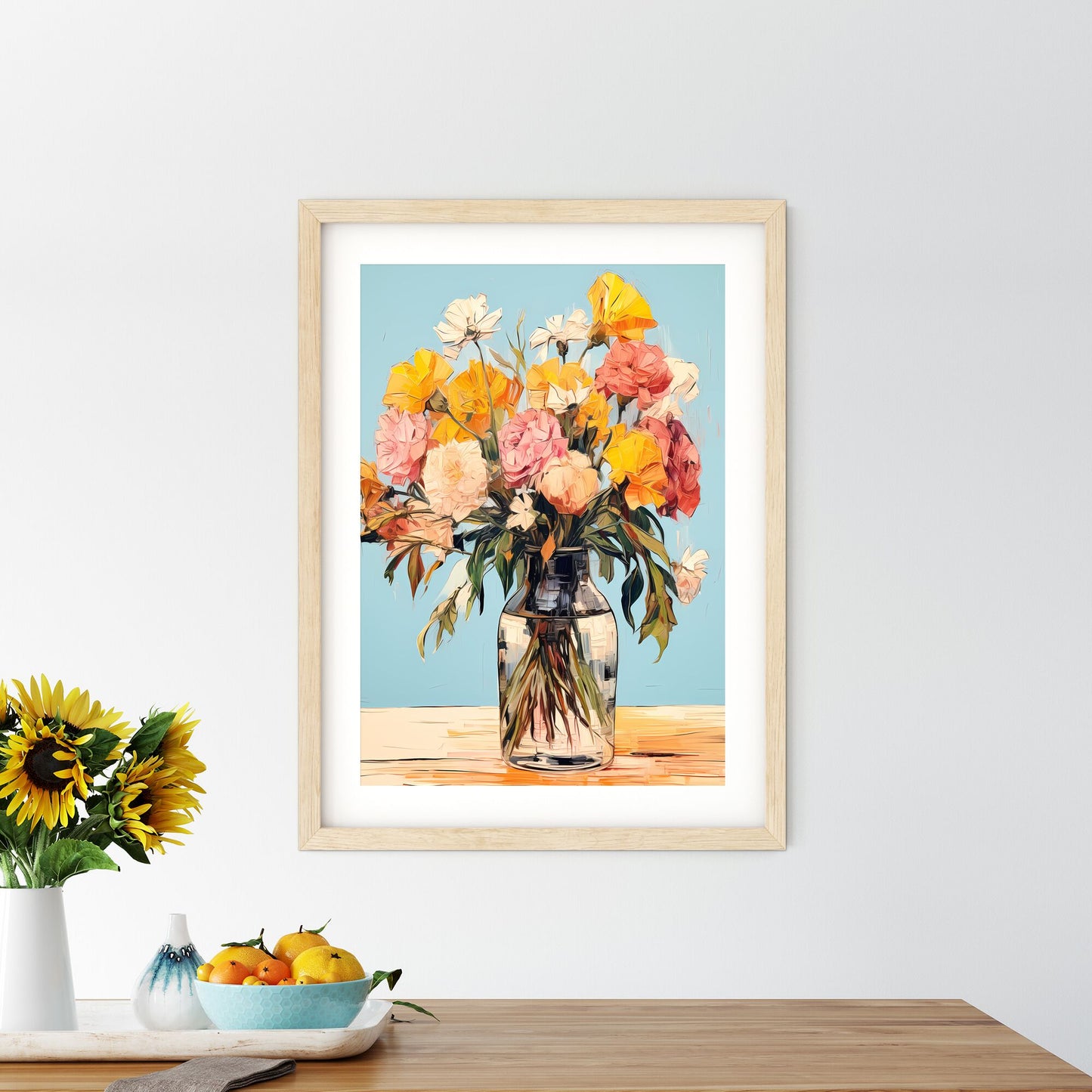 Painting Of Flowers In A Vase Art Print Default Title