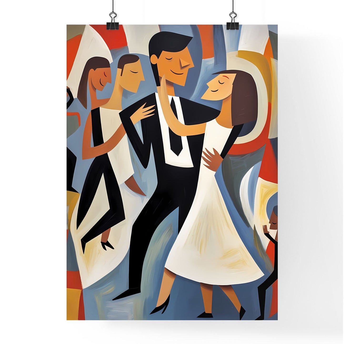 Painting Of A Man And Woman Dancing Art Print Default Title