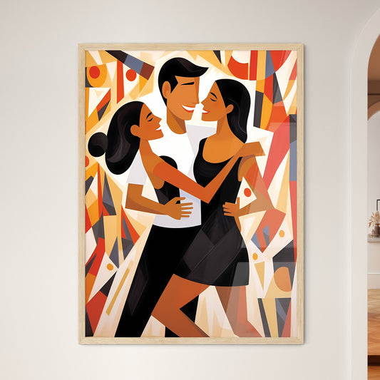 Man And Woman Hugging Each Other Art Print Default Title
