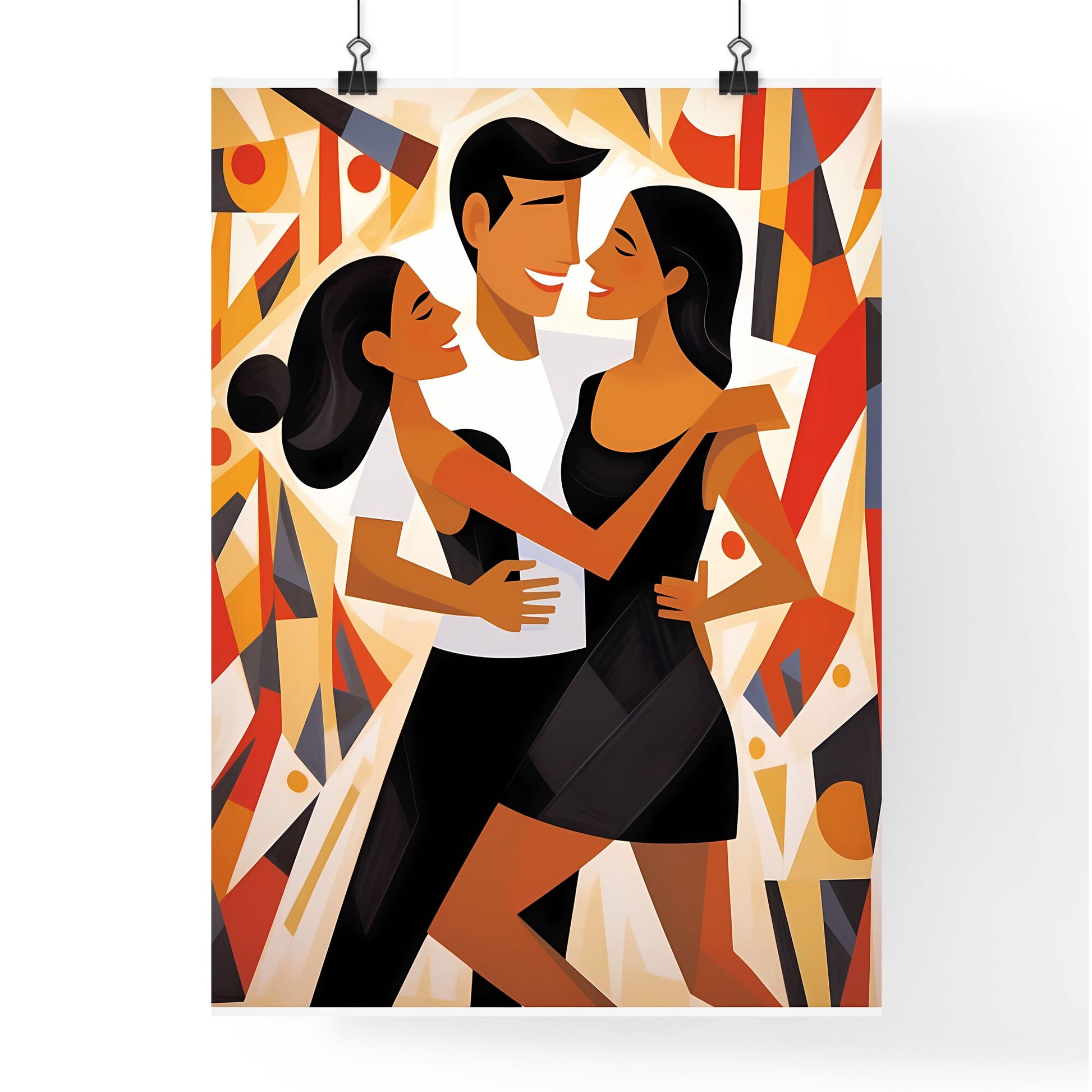 Man And Woman Hugging Each Other Art Print Default Title