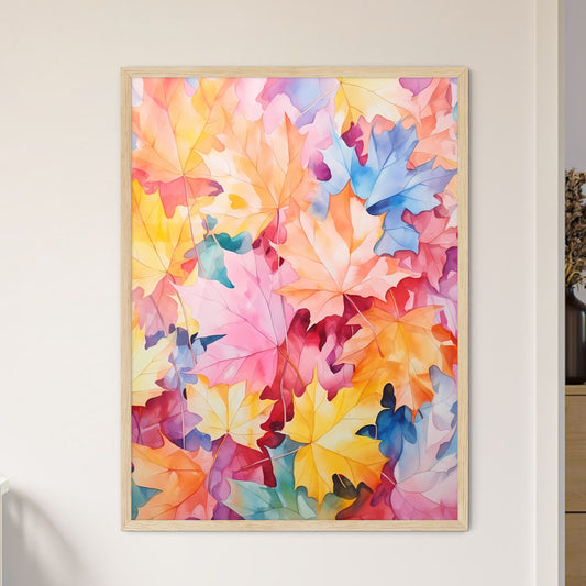 Group Of Colorful Leaves Art Prin - Framed Art Print