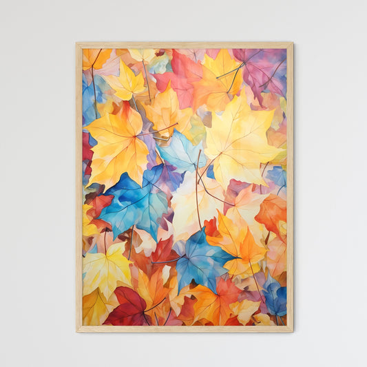 Group Of Colorful Leaves Art Prin - Framed Art Print