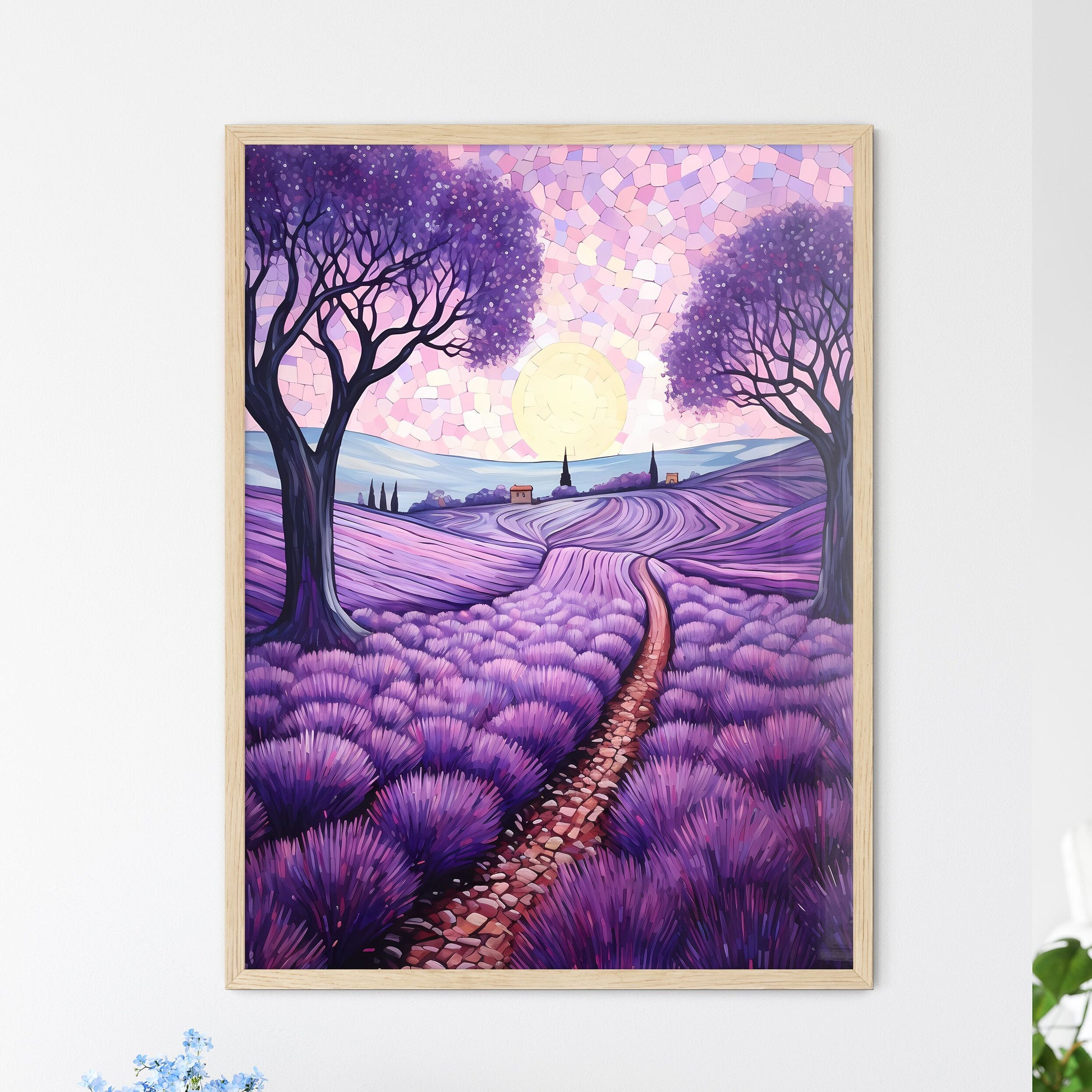 Painting Of A Lavender Field Art Print Default Title