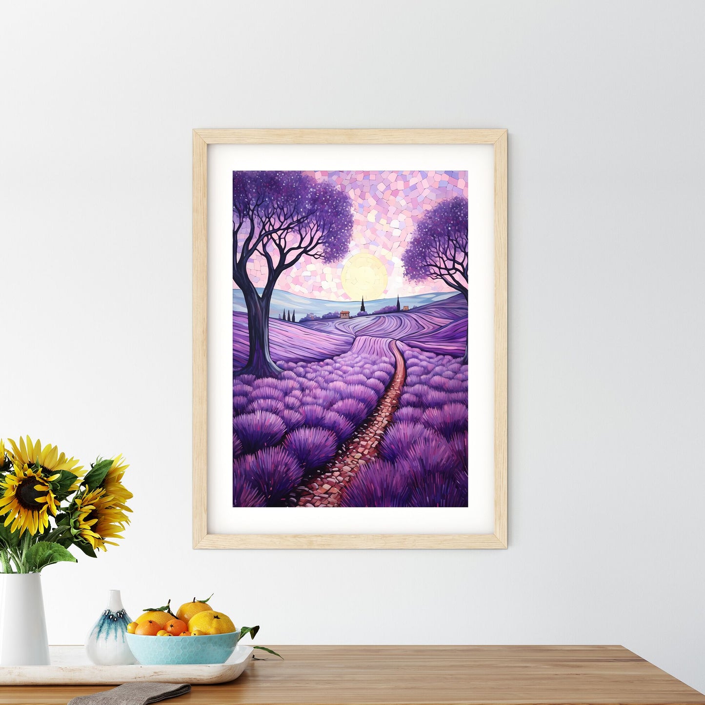 Painting Of A Lavender Field Art Print Default Title