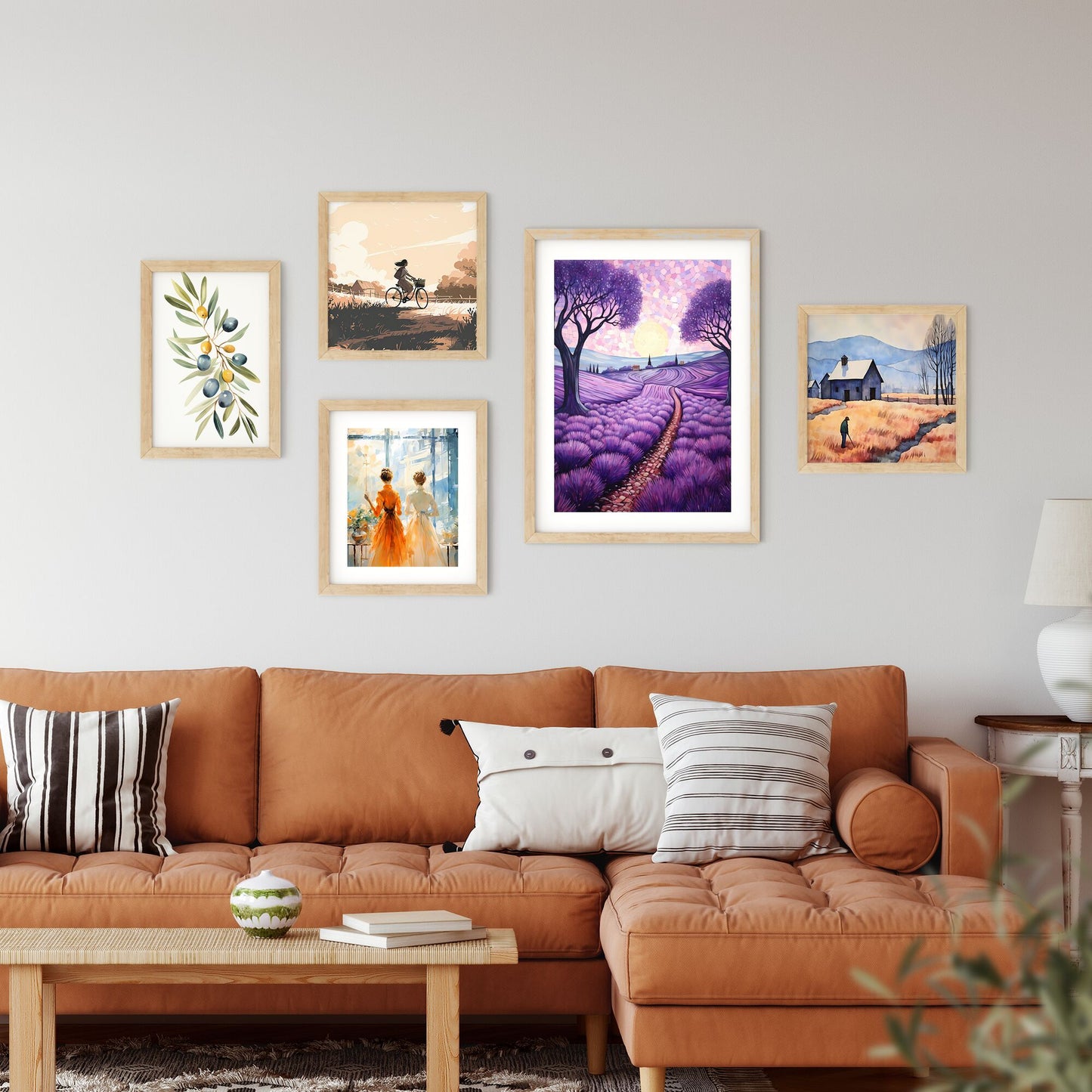 Painting Of A Lavender Field Art Print Default Title