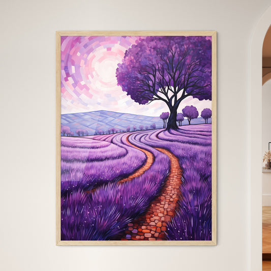 Painting Of A Field Of Lavender Art Print Default Title