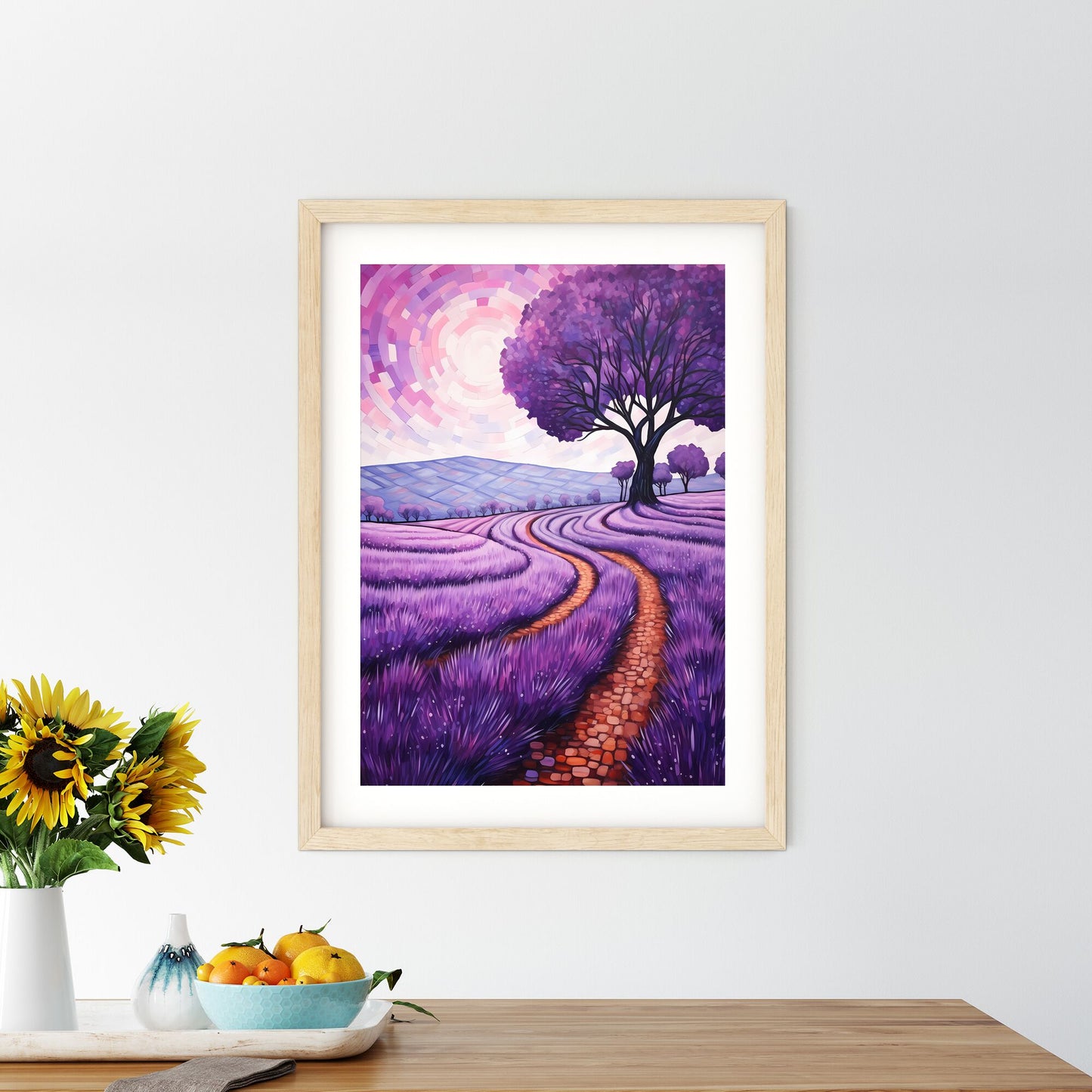 Painting Of A Field Of Lavender Art Print Default Title