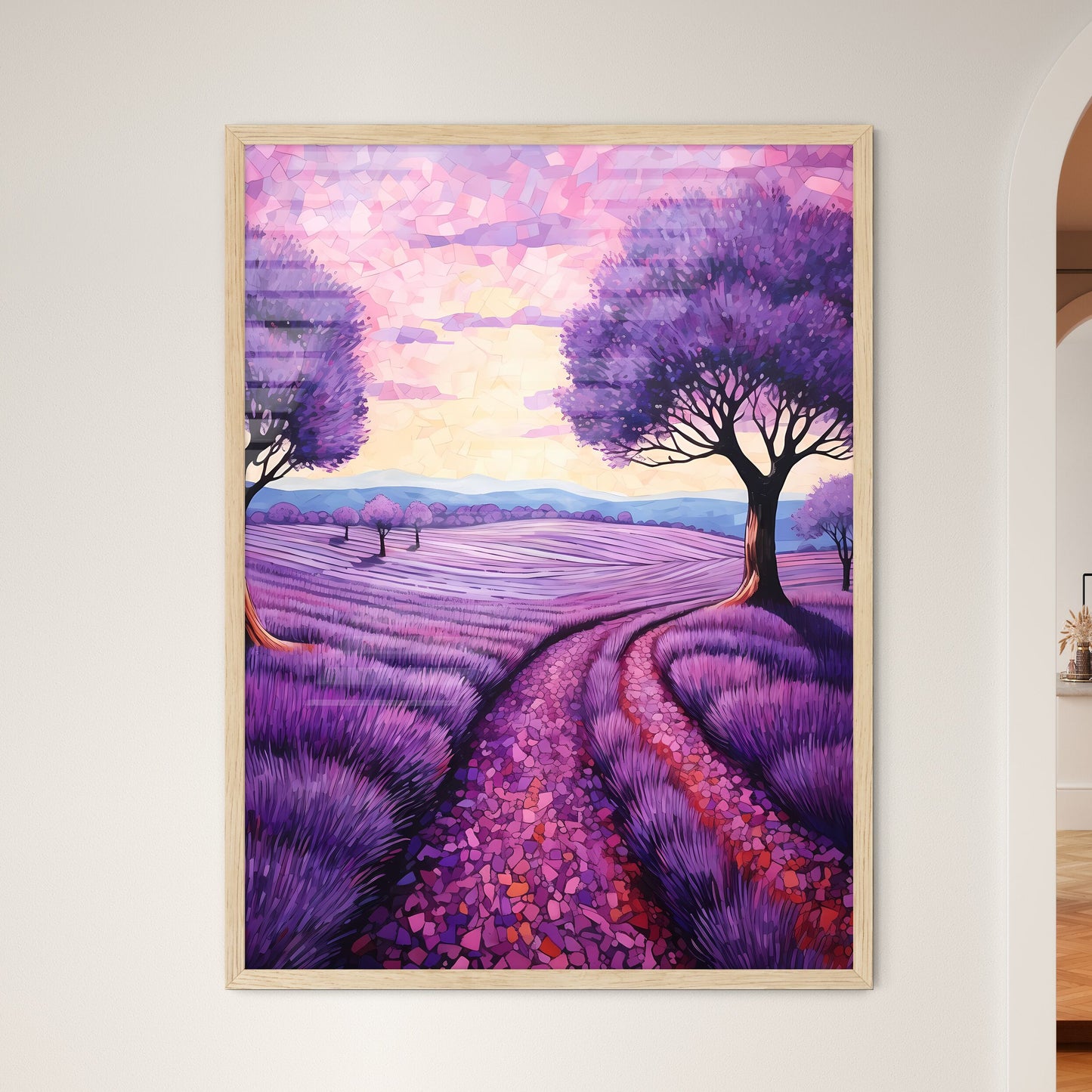 Painting Of A Field Of Lavender Art Print Default Title