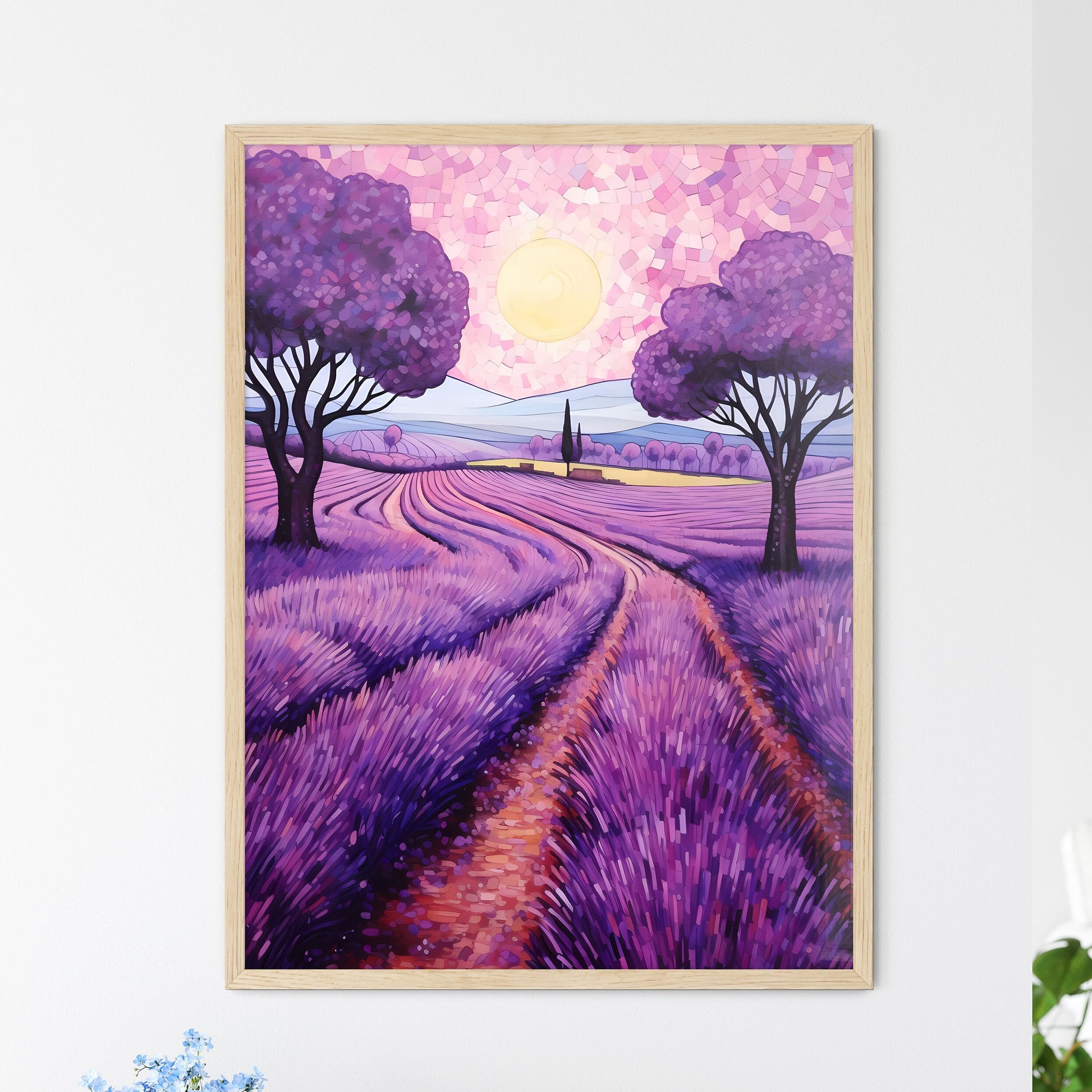 Painting Of A Lavender Field Art Print Default Title