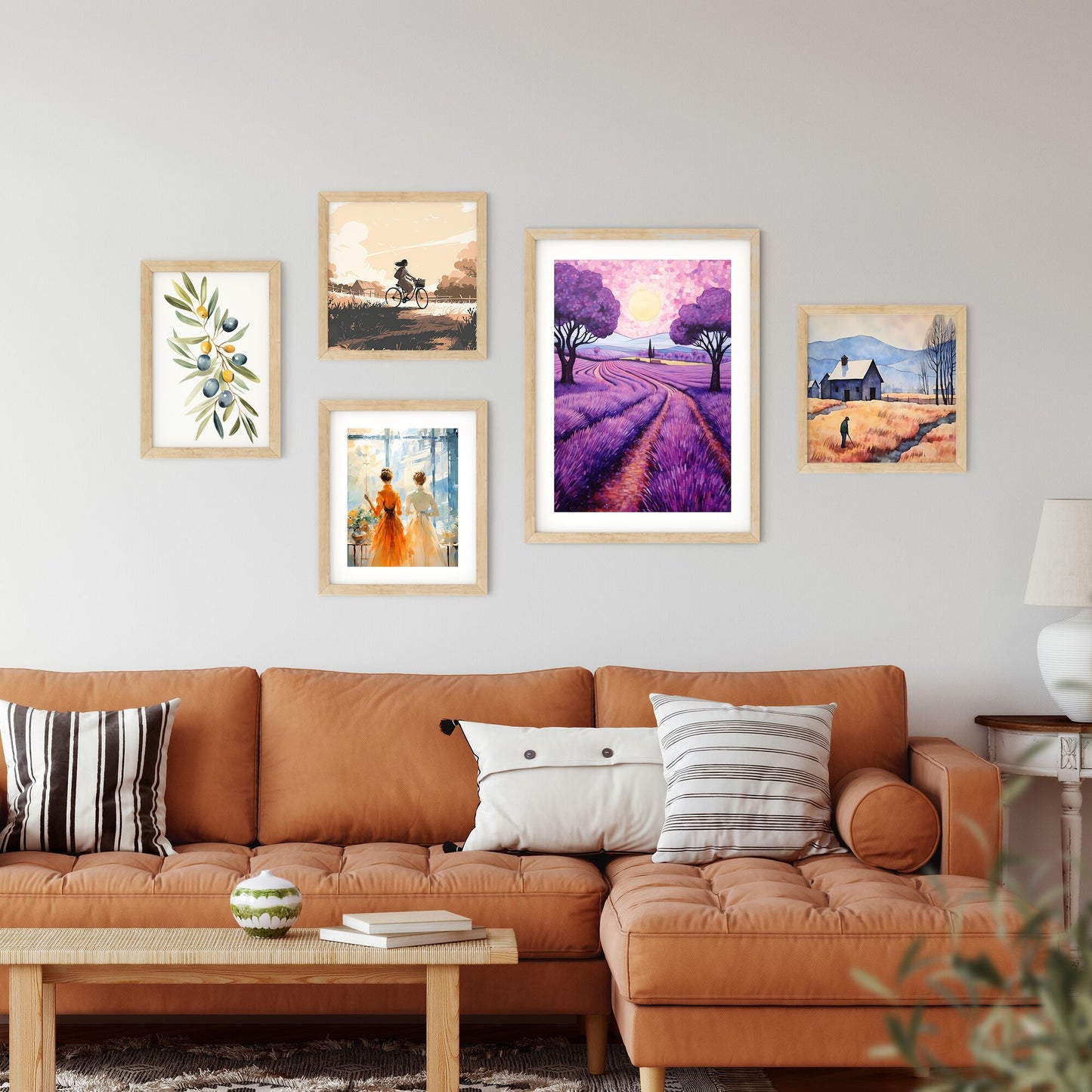 Painting Of A Lavender Field Art Print Default Title