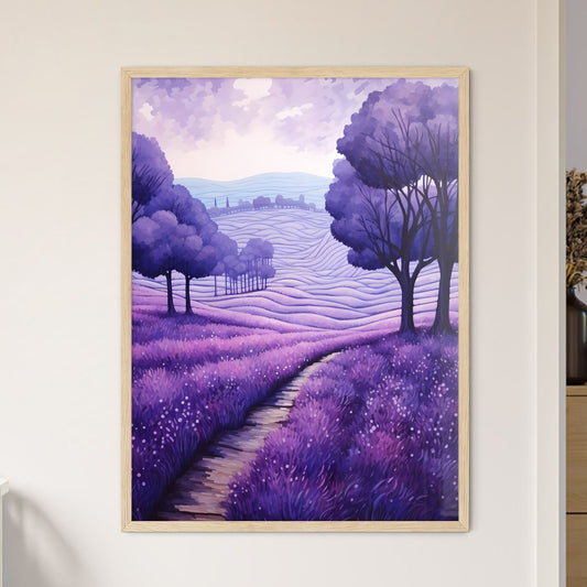 Painting Of A Field Of Lavender Art Print Default Title