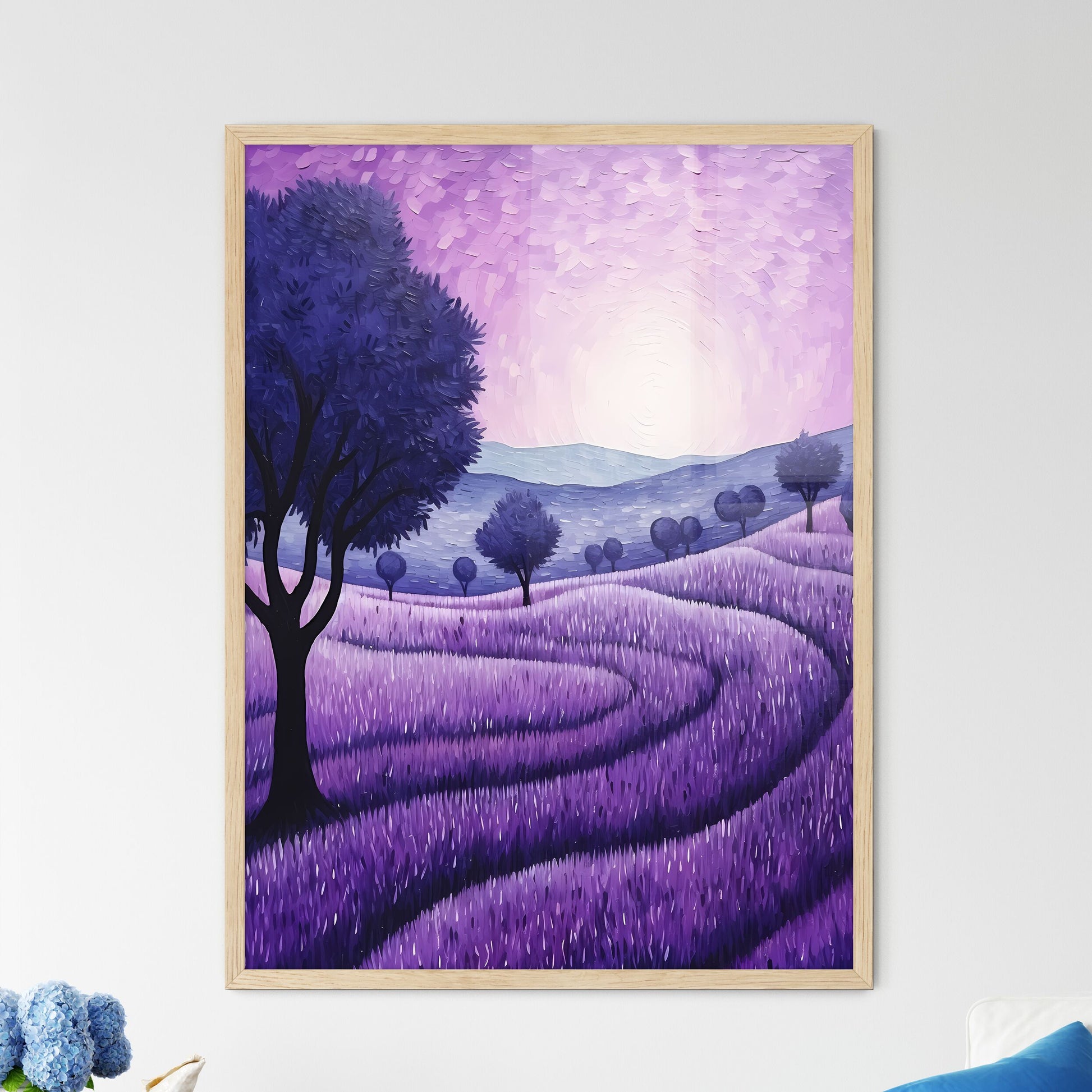 Painting Of A Lavender Field Art Print Default Title